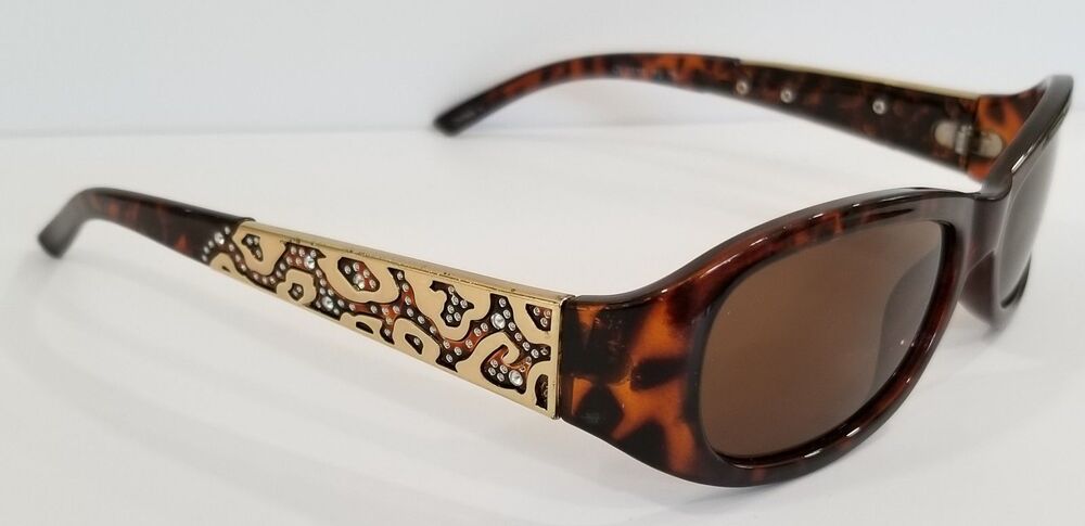 Panama Jack Tortoiseshell Sunglasses with Rhinestone Temples